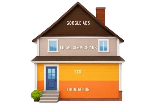 Marketing Pyramid - Foundation, SEO, Local Service Ads, Google Ads